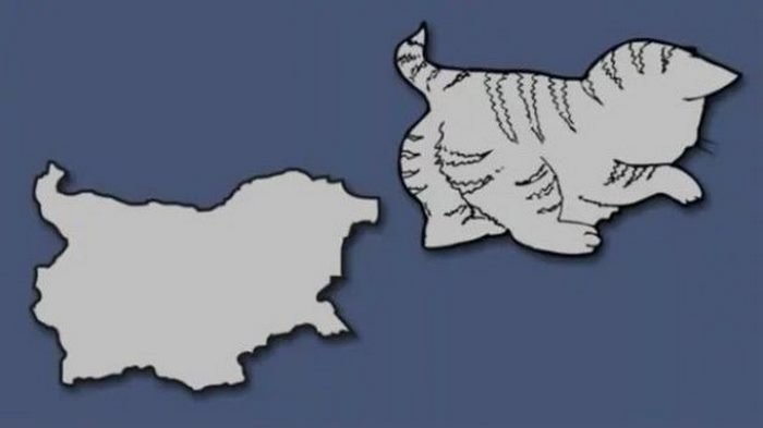 Болгария на карте в виде рисунка
