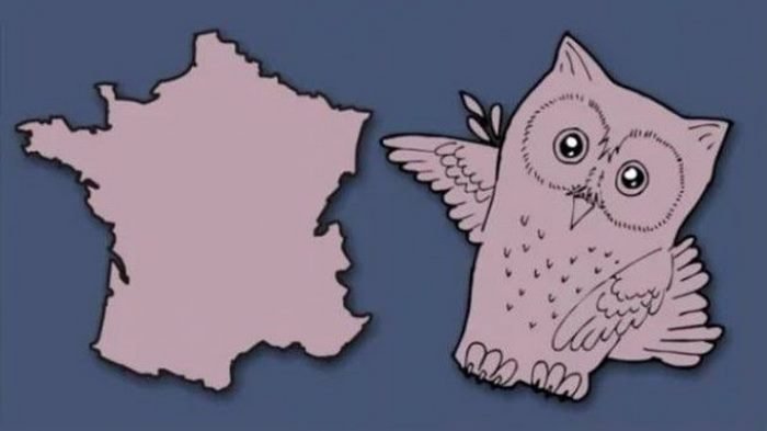 Франция на карте в виде рисунка