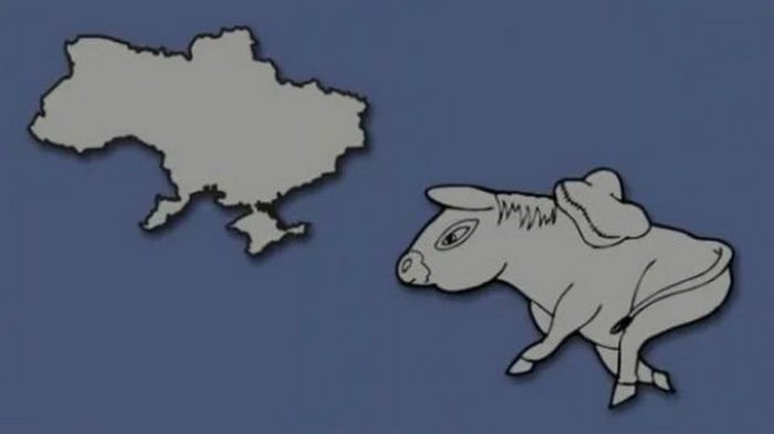 Украина на карте в виде рисунка